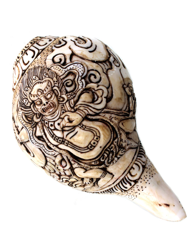 Antique Turquoise Conch Shell Trumpet Creativehand Nepal